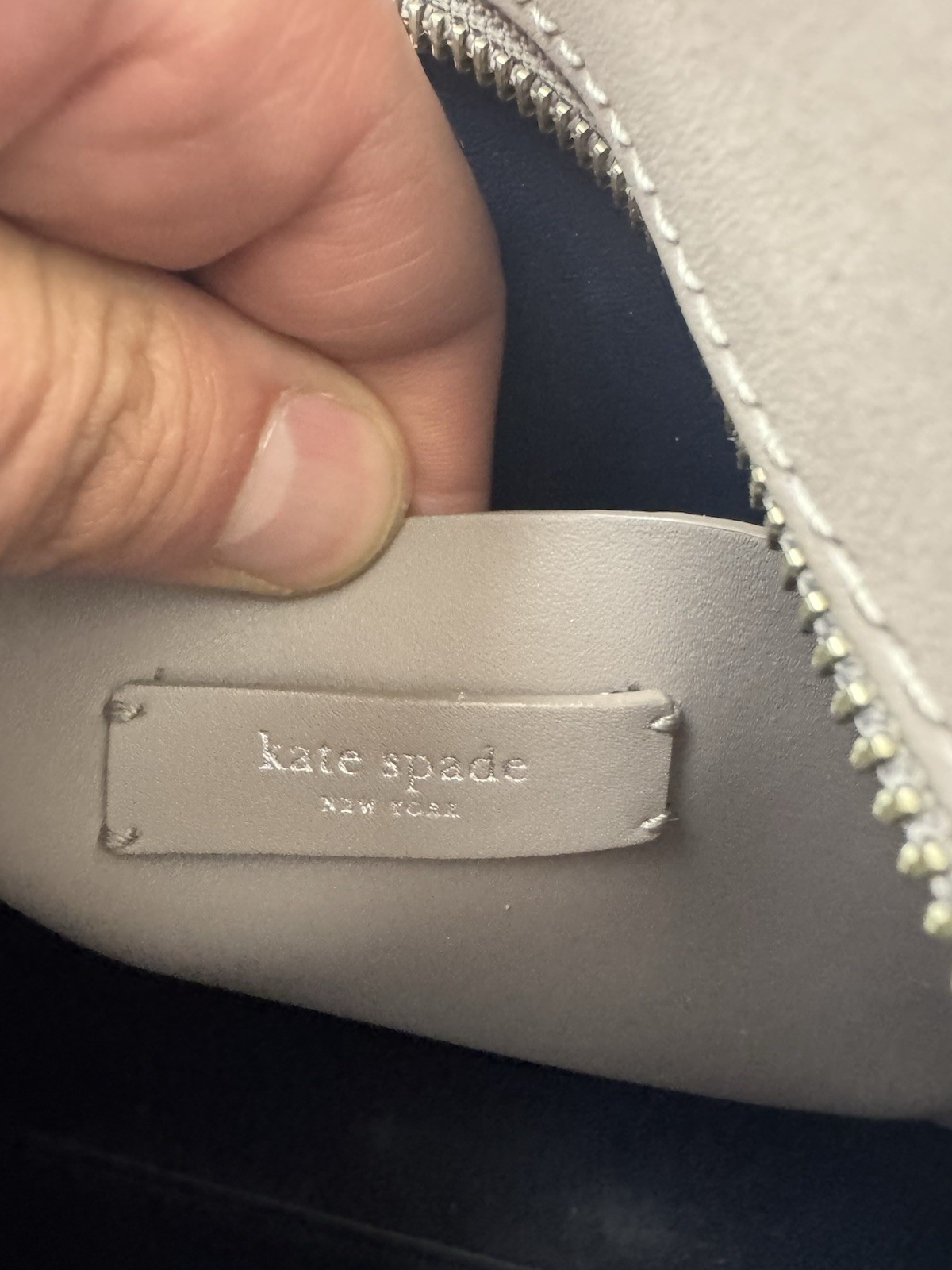 Kate Spade Purse Gray Magnolia Mina Tote Scalloped