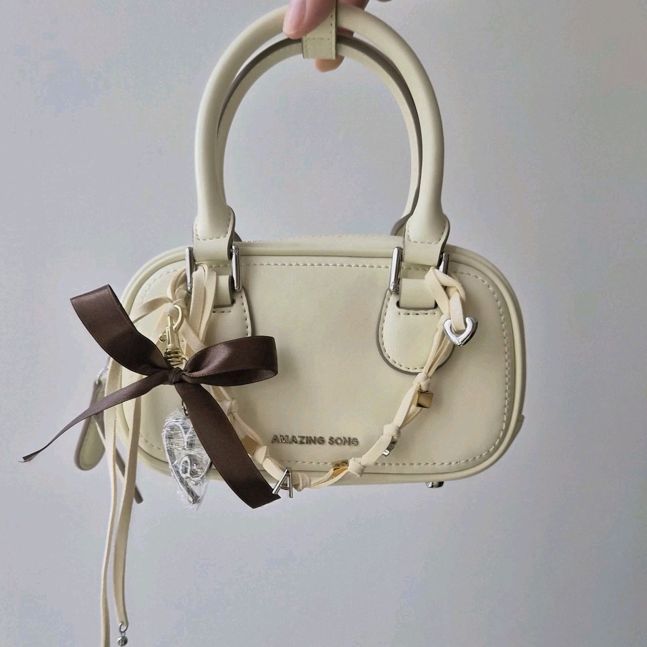 Amazing Song Butter Yellow Toast Mahjong Mini Top Handle Bag