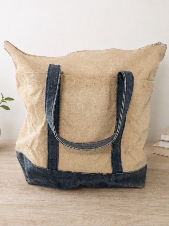 High Sierra Canvas Tote Bag 15×17 inches Denim Double Handle
