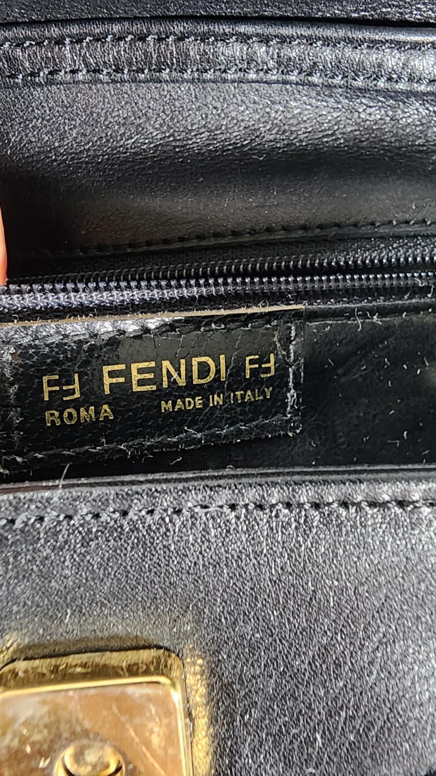 Fendi woven mini structured crossbody/clutch