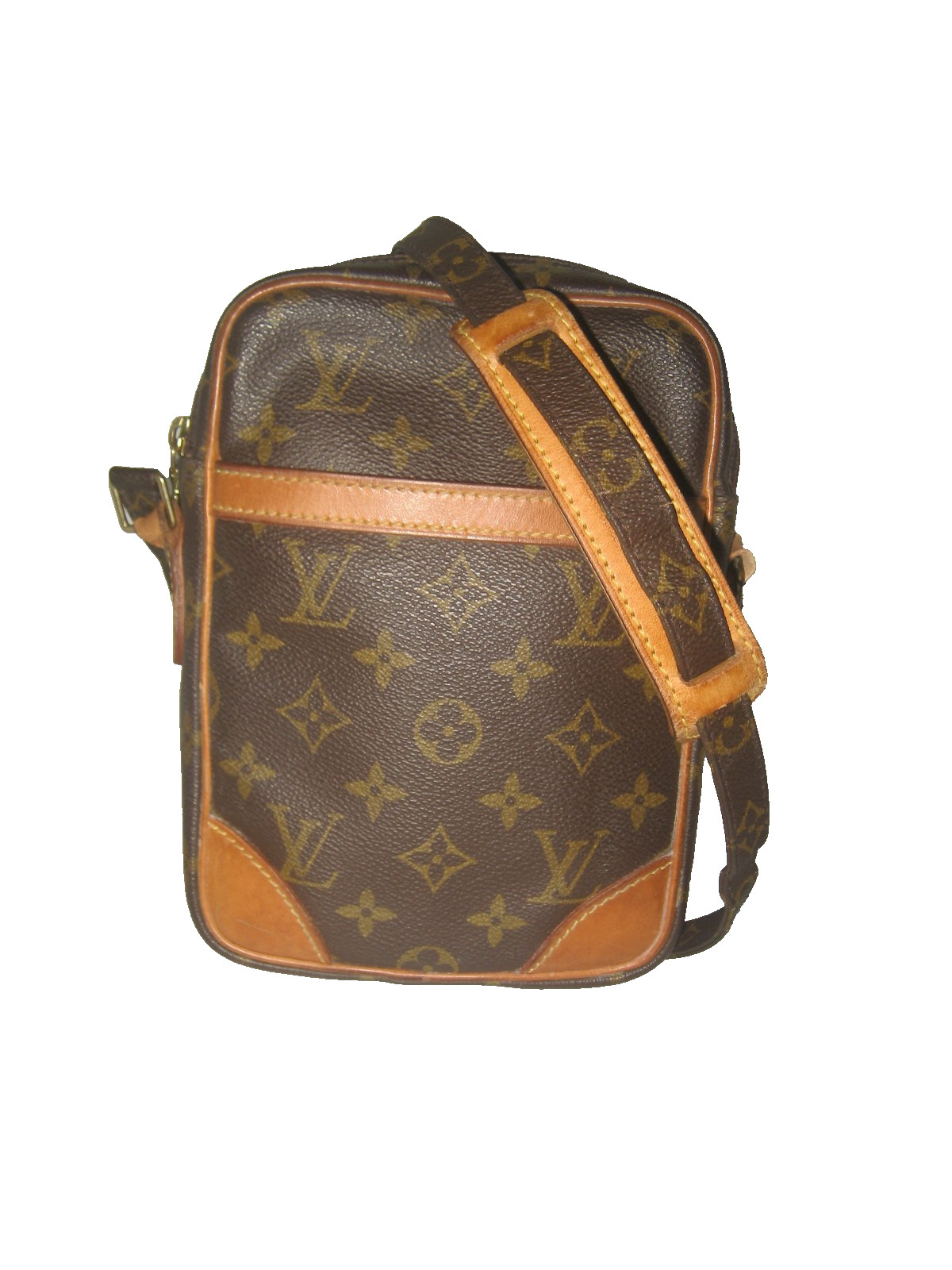 Vintage LOUIS VUITTON Danube Monogram LV Brown Crossbody Shoulder Bag Purse