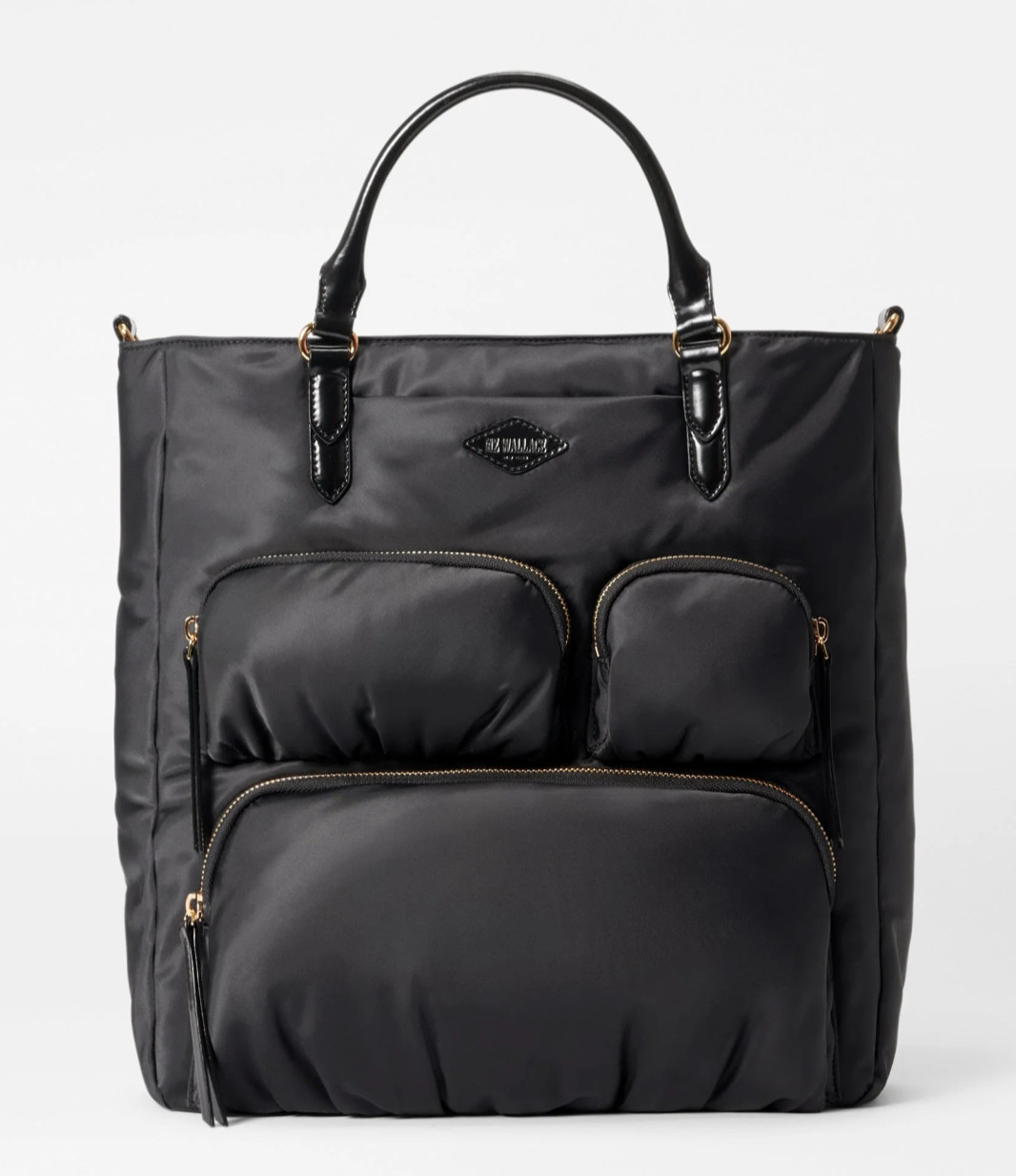 MZ WALLACE Large Chelsea Top Handle Travel Tote Crossbody w/ Pouch ~NWT~ Black