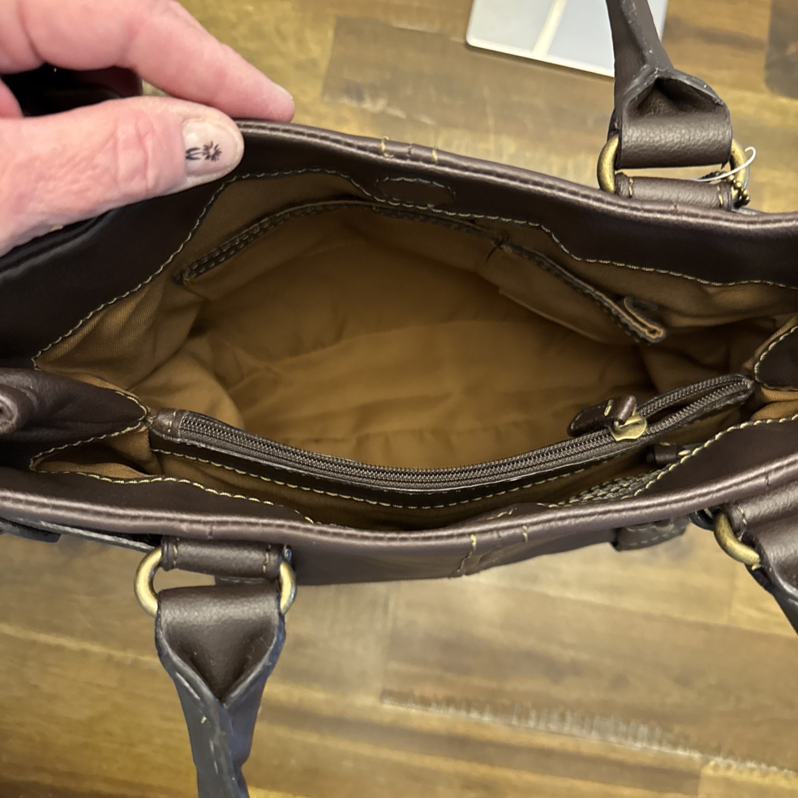A.n.a Leather Brown Hobo Bag NWT