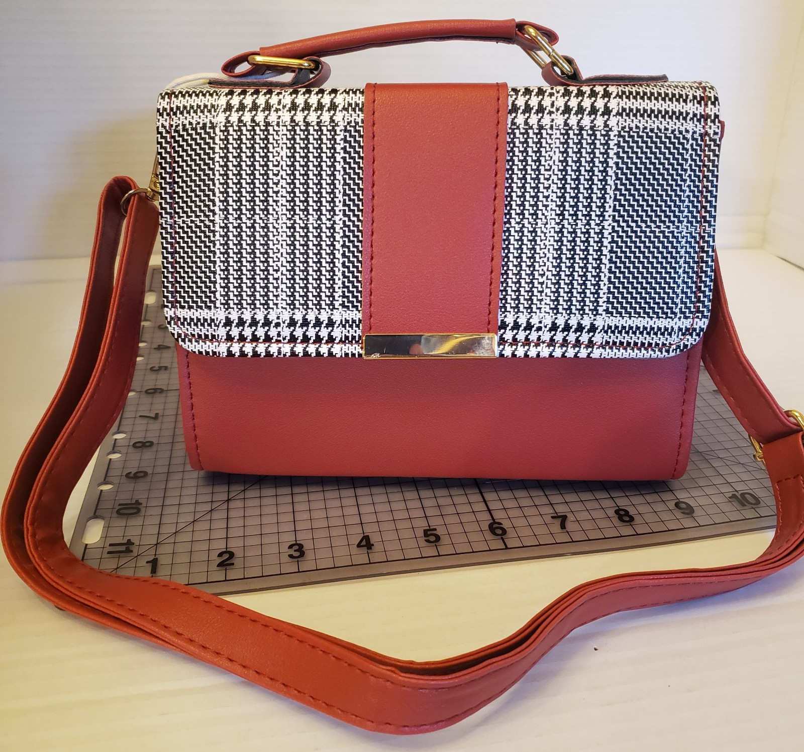 Closet Rituals Red, Black and White Crossbody, Handbag, Purse NWT
