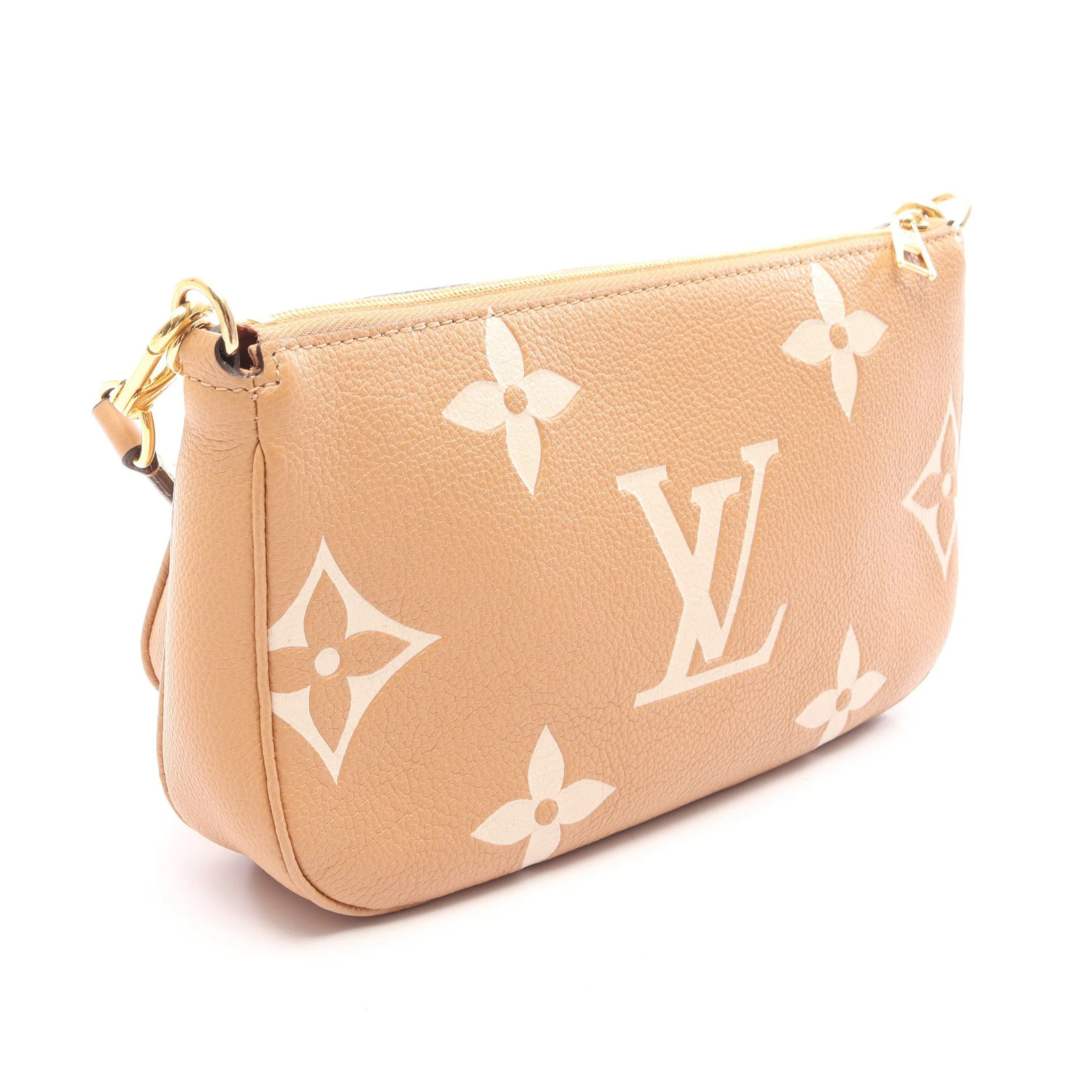 Louis Vuitton Pochette Shoulder Bag Beige Leather #RCB14077