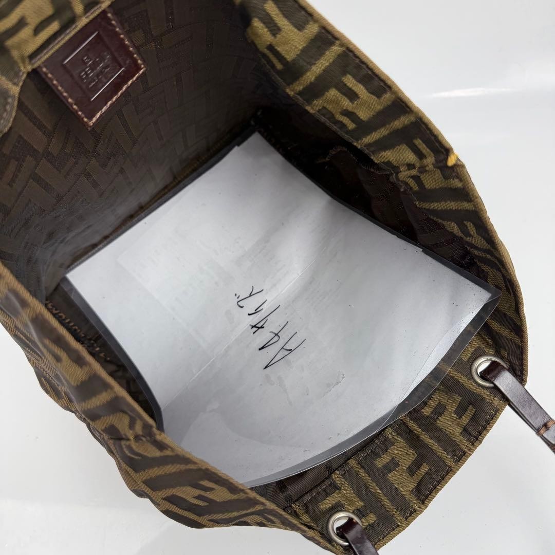 A4 Compatible FENDI Tote Bag Zucca Pattern Large Capacity 11a