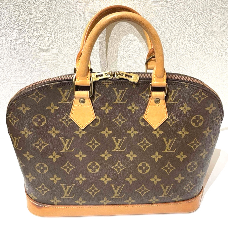 Authentic LOUIS VUITTON Monogram Alma M51130 Handbag Brown BA0975 No Accessories
