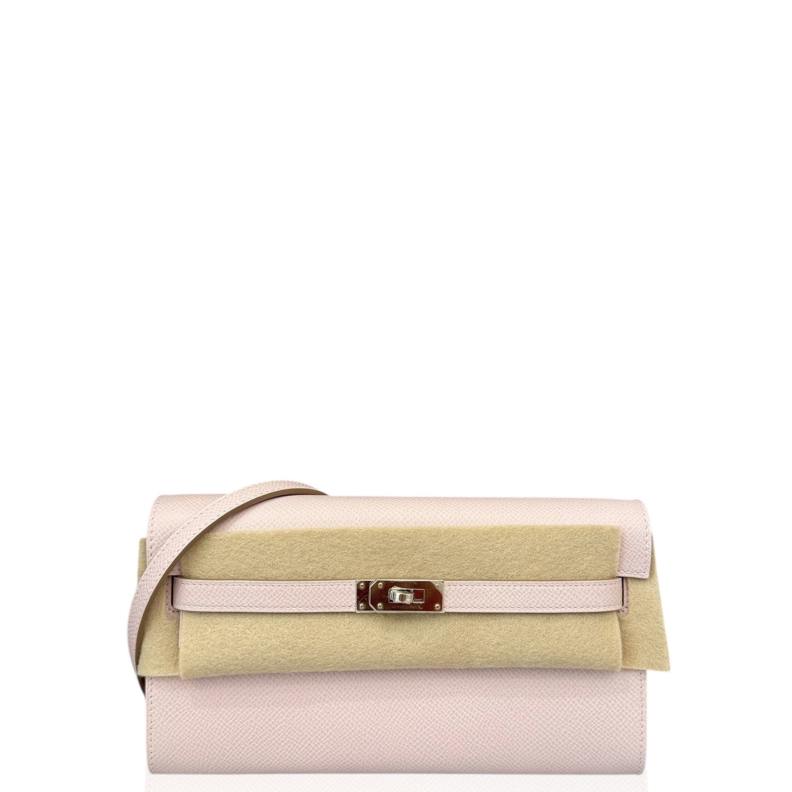 Hermes Kelly To Go Wallet 09 Mauve Pale Epsom (fm022626a2)
