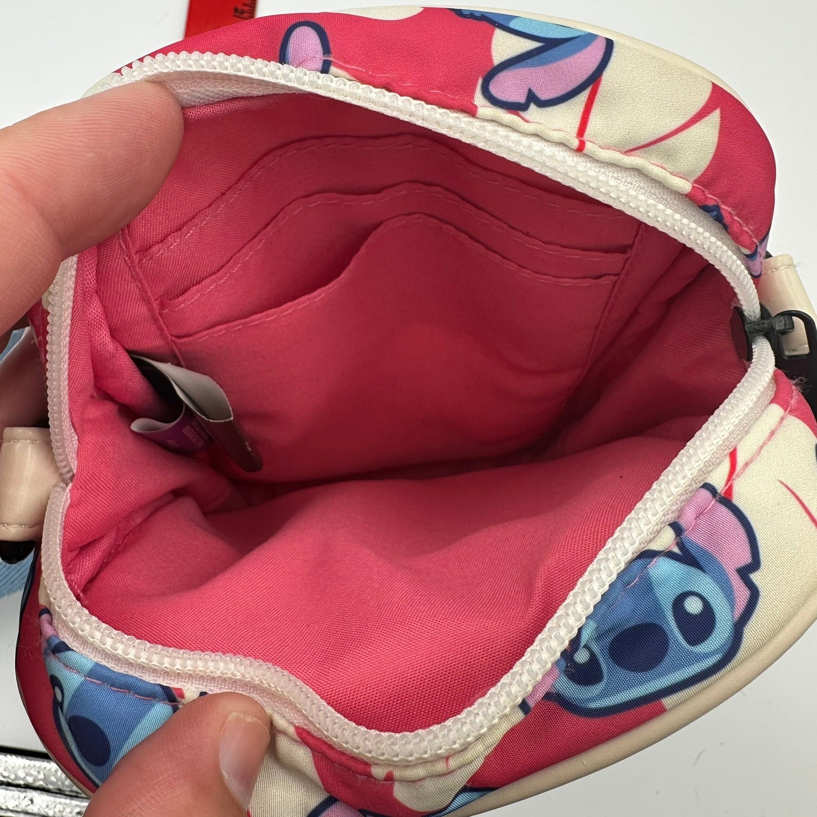 Disney Stitch Crossbody Bag Purse BioWorld Red White Blue Character Print Cute