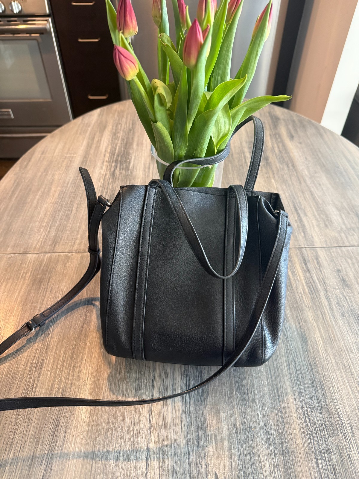 Balenciaga Everyday XXS Cabas Calfskin Leather Tote Bag – Black