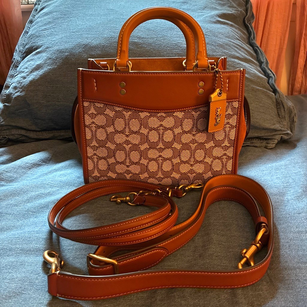 Rogue Bag 25 In Signature Textile Jacquard Preowned Excellent