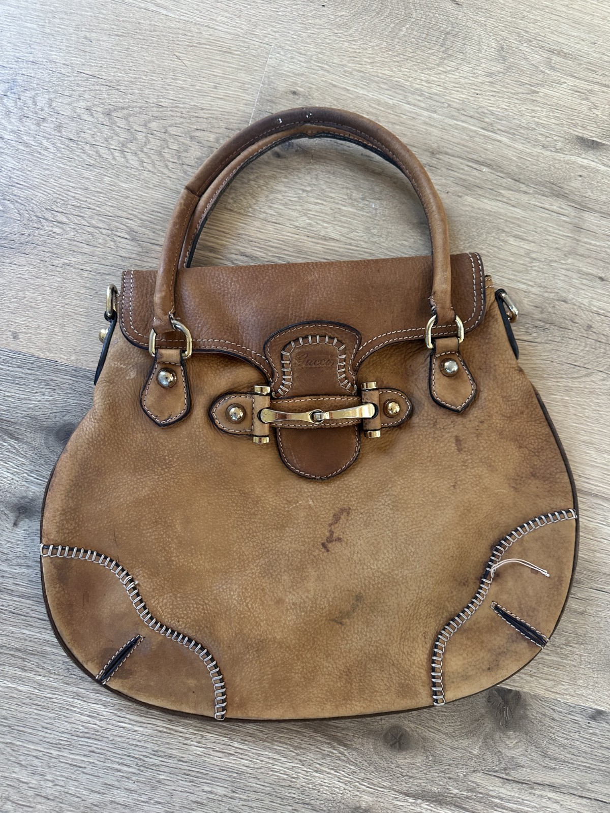 Vintage Gucci Leather Bag Made in Italy – Poor Condition
