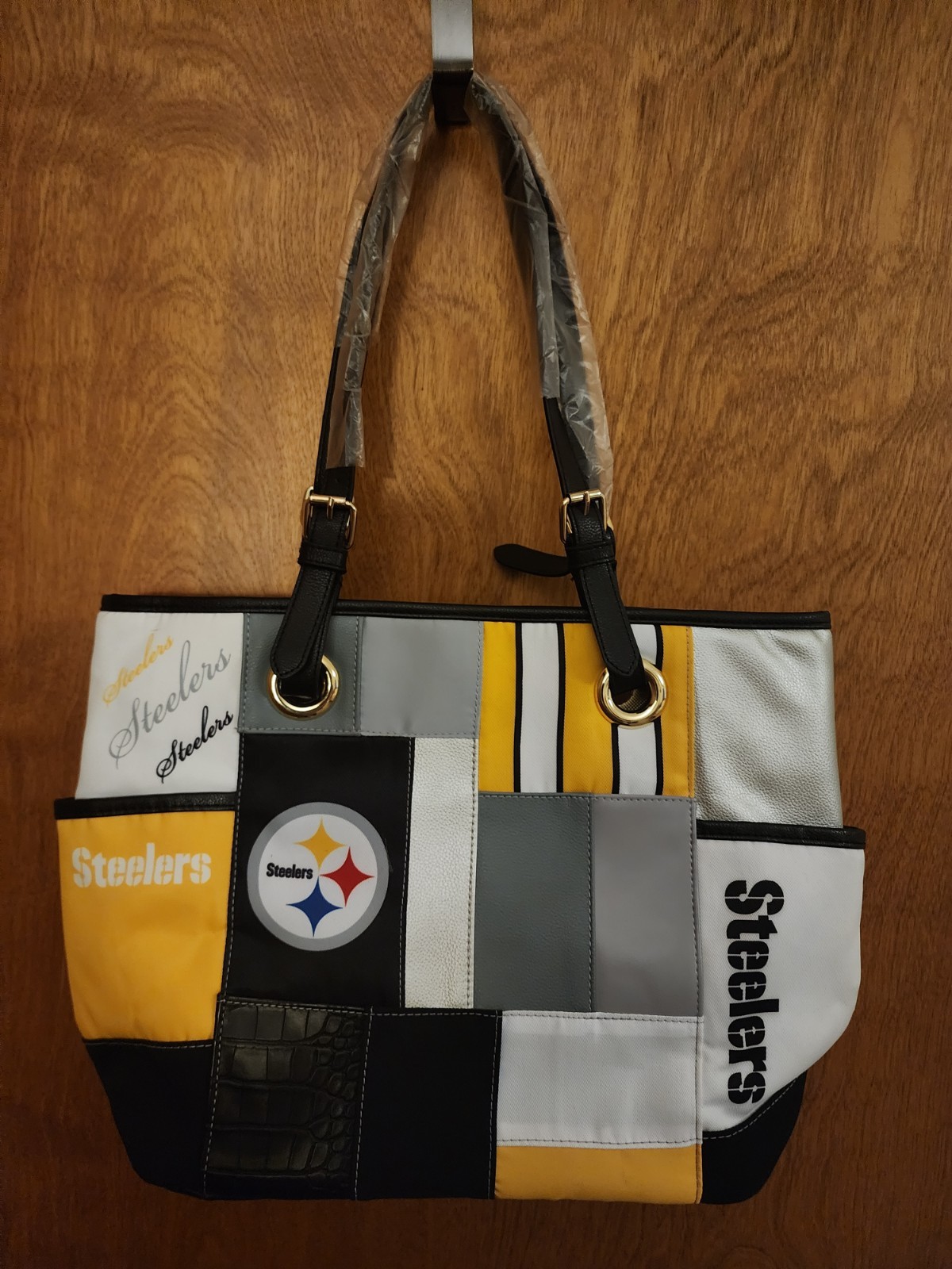 Bradford Exchange Pittsburgh Steelers Patchwork Tote Bag
