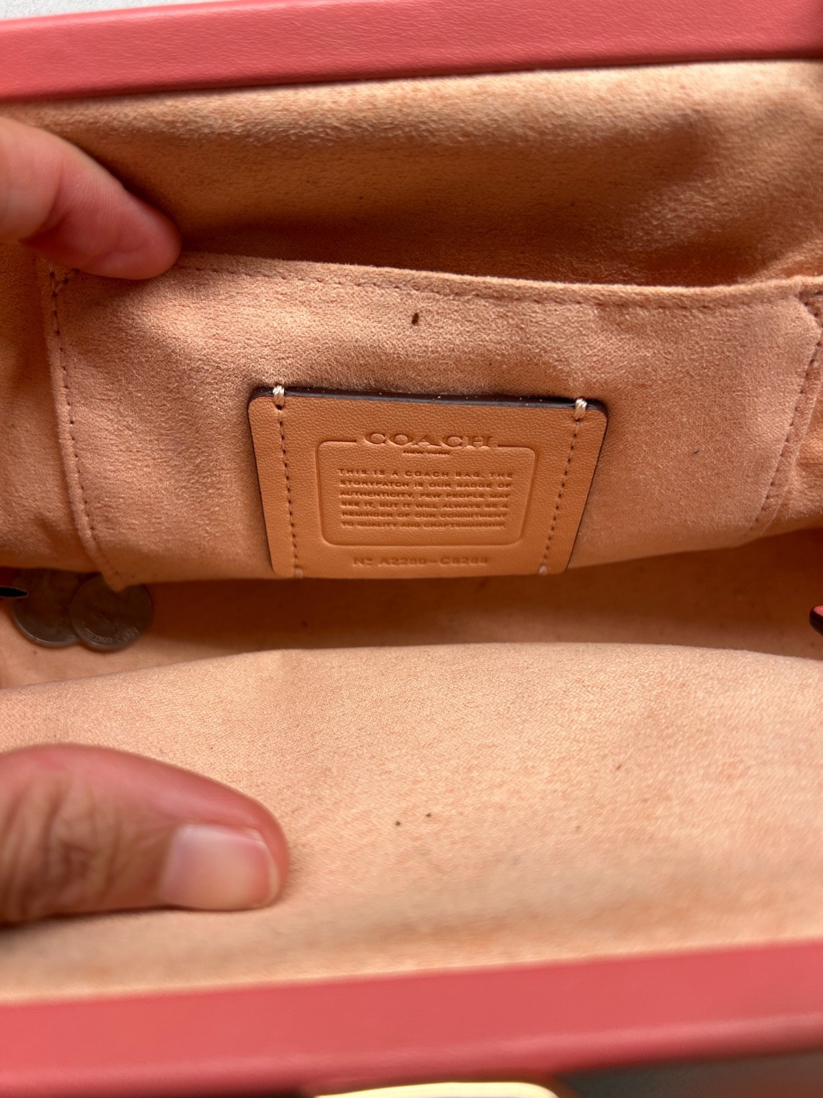 Gently used Coach Nora Strawberry Kisslock Crossbody C8288