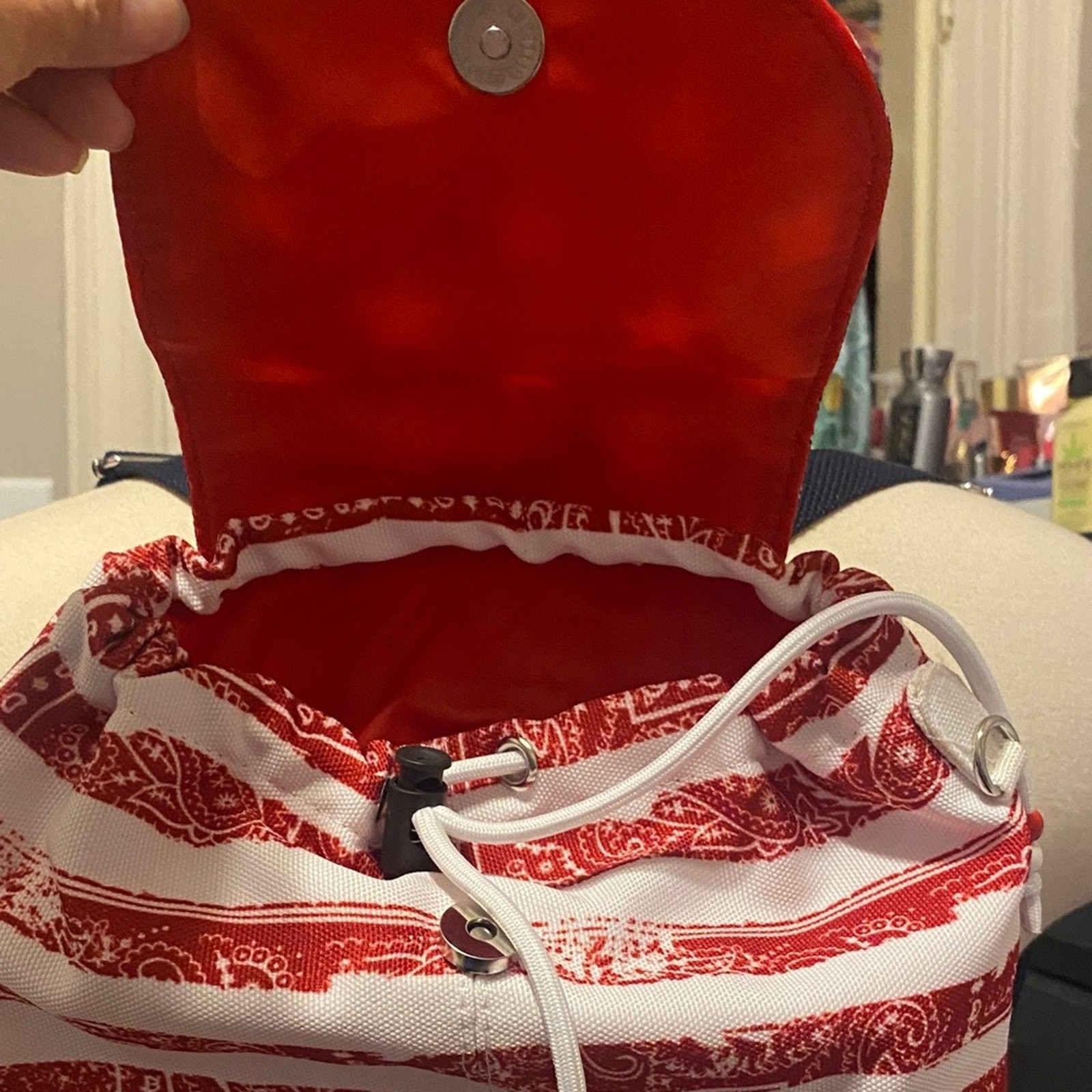 NWT, Claire’s Patriotic Star & Stripe Mini Backpack Approximately 7.5”x4”x8.5”