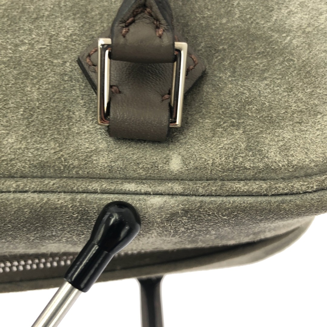 HERMES | Mini Plume 20 Suede Handbag Gray Women’s Used KLDR-0