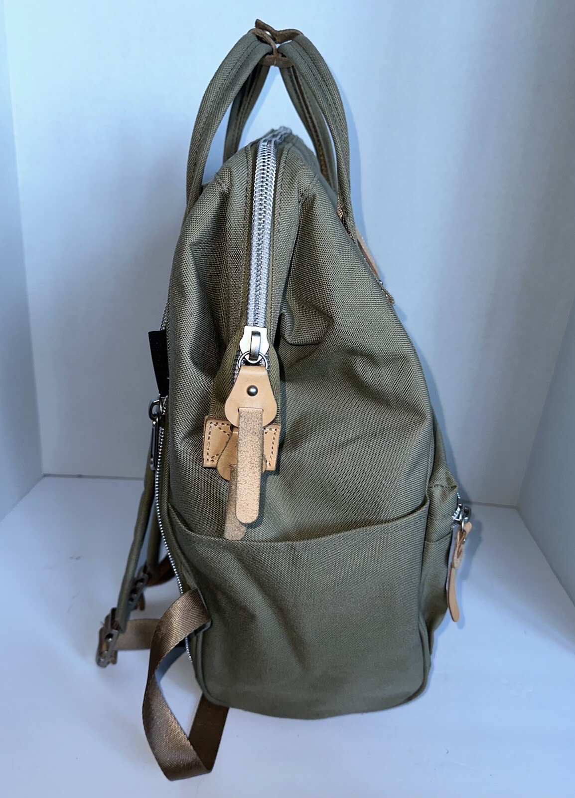 Himawari Laptop GreenBackpack w/ USB Charging Port Diaper Bag Tote Purse Luggage