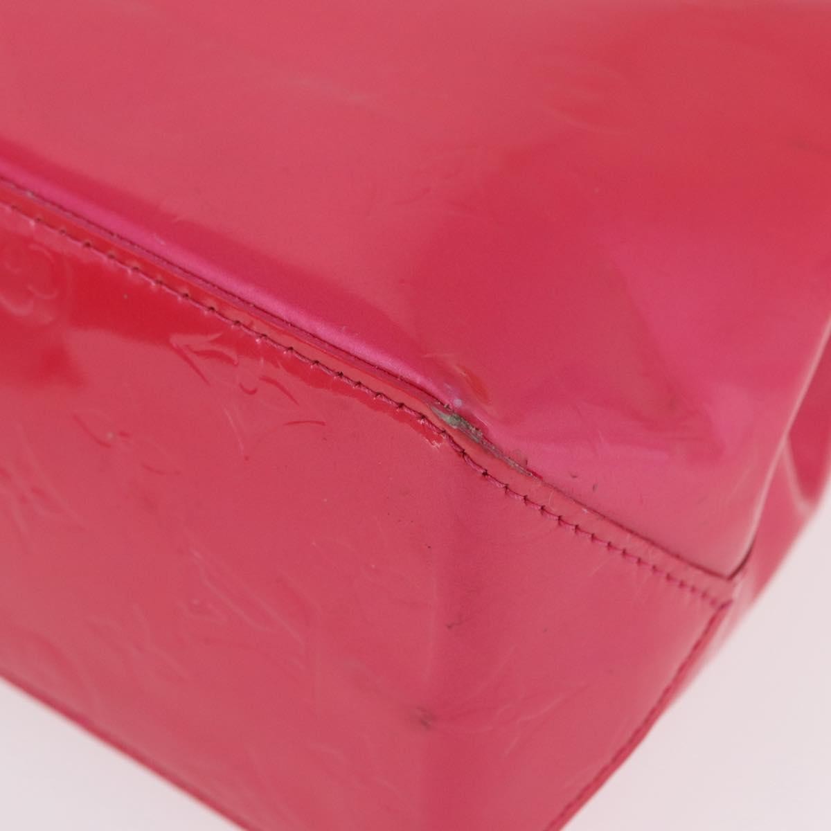 LOUIS VUITTON Monogram Vernis Reade PM Hand Bag Fuchsia Pink M91221 Auth 192000