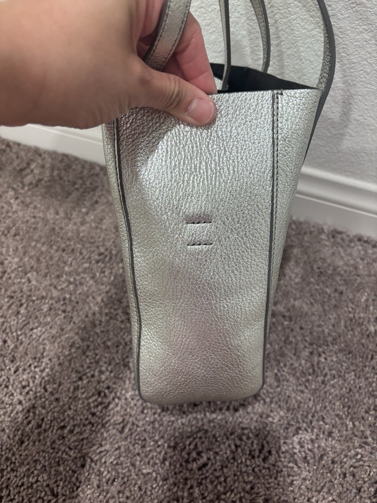 Balenciaga Everyday Tote XXS Silver Leather 3.7 inch Width