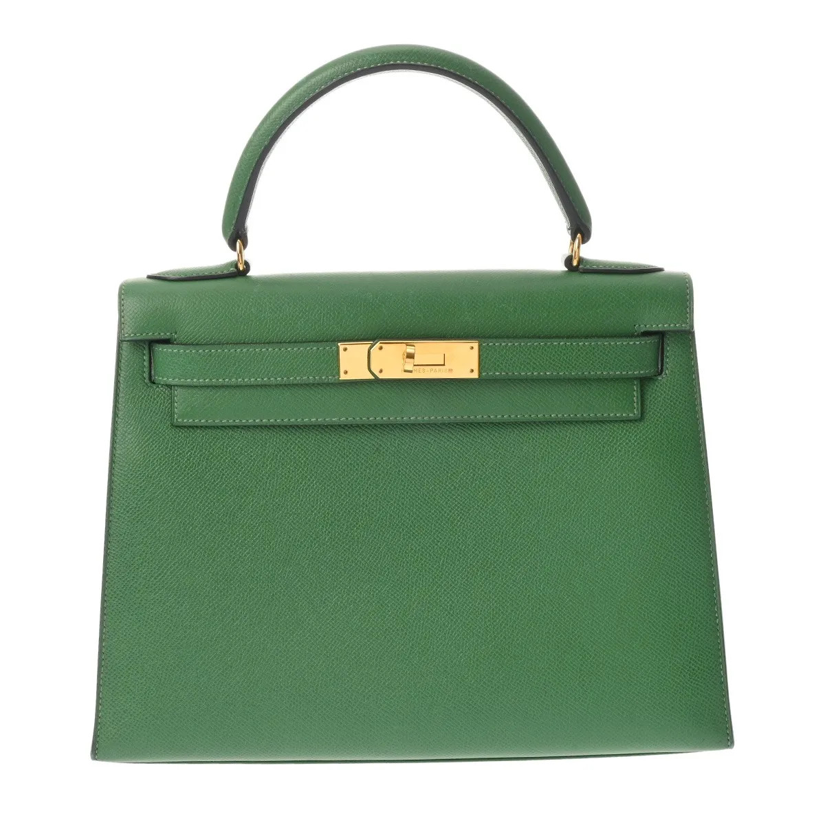 Hermes Kelly Handbag Courchevel Leather Green #WB288
