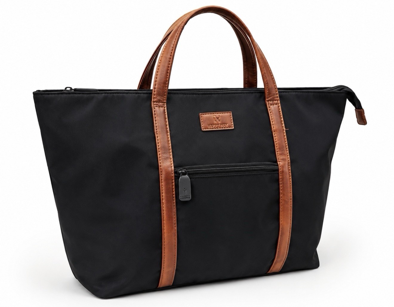 elavel Laptop Tote Bag USB Port Black Brown Handles Work Travel