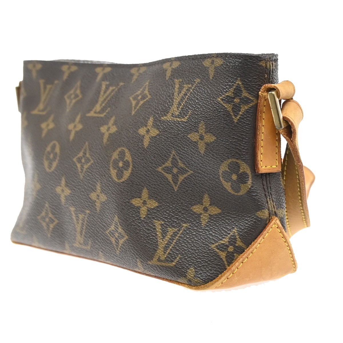 LOUIS VUITTON Logo Trotteur Shoulder Bag Monogram Leather Brown M51240 79YJ146