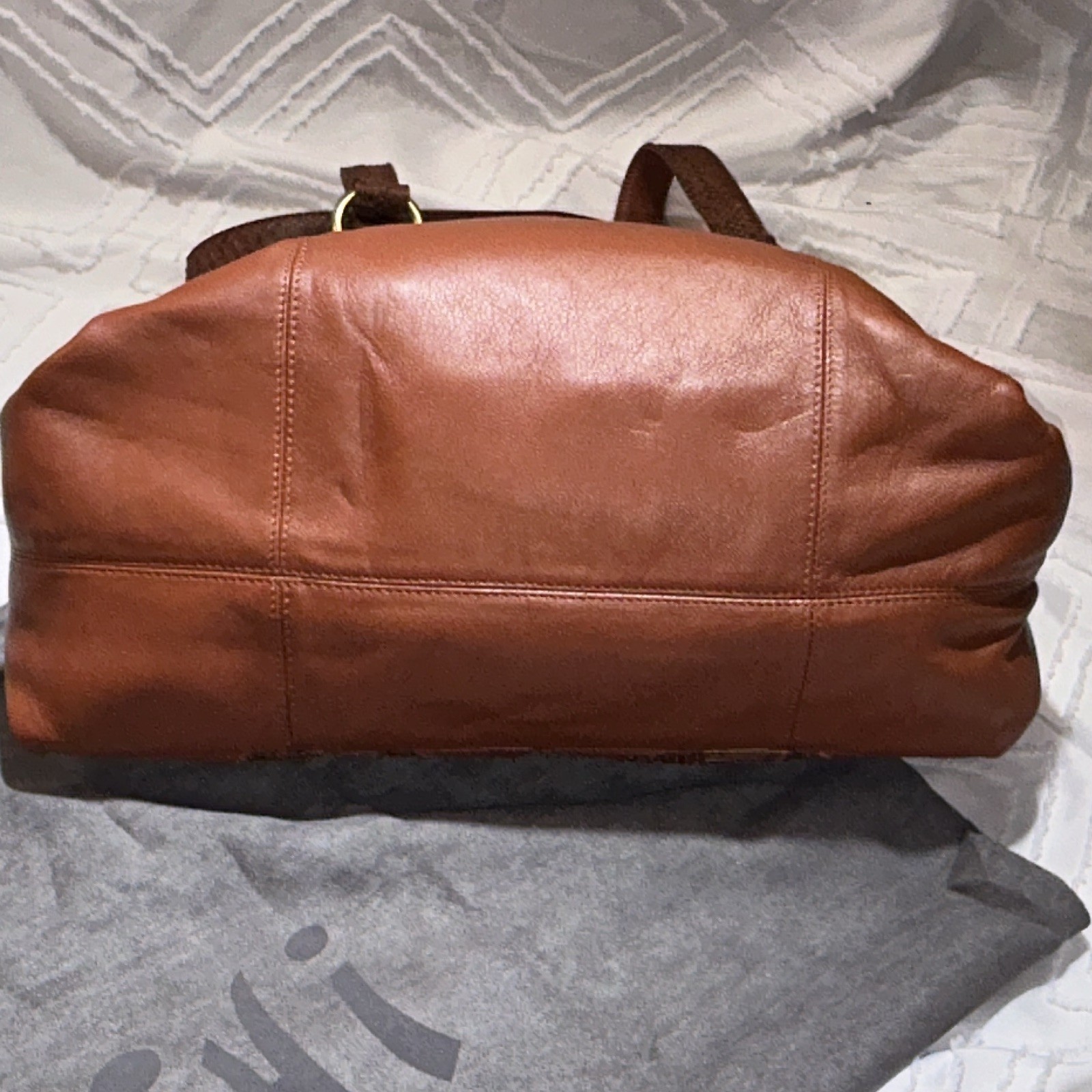 Chi by Falchi Brown Animal Print Studded Satchel w/ Strap Dust Bag