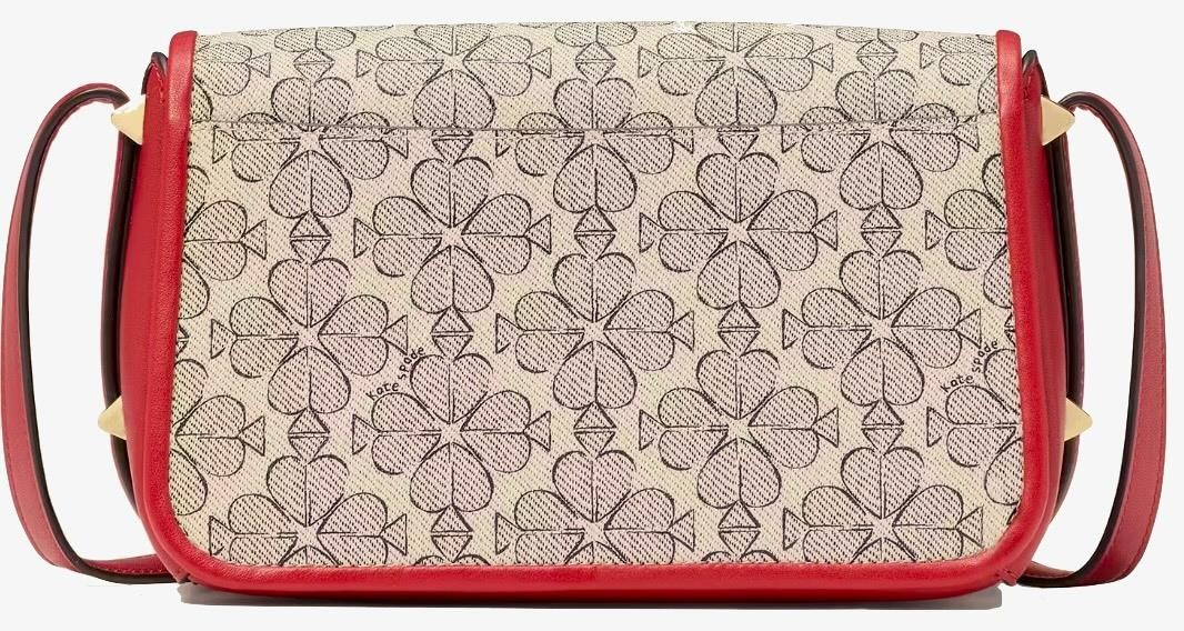 KATE SPADE LIV SPADE FLOWER COATED CANVAS SMALL FLAP CROSSBODY W/DUSTBAG NWT$348
