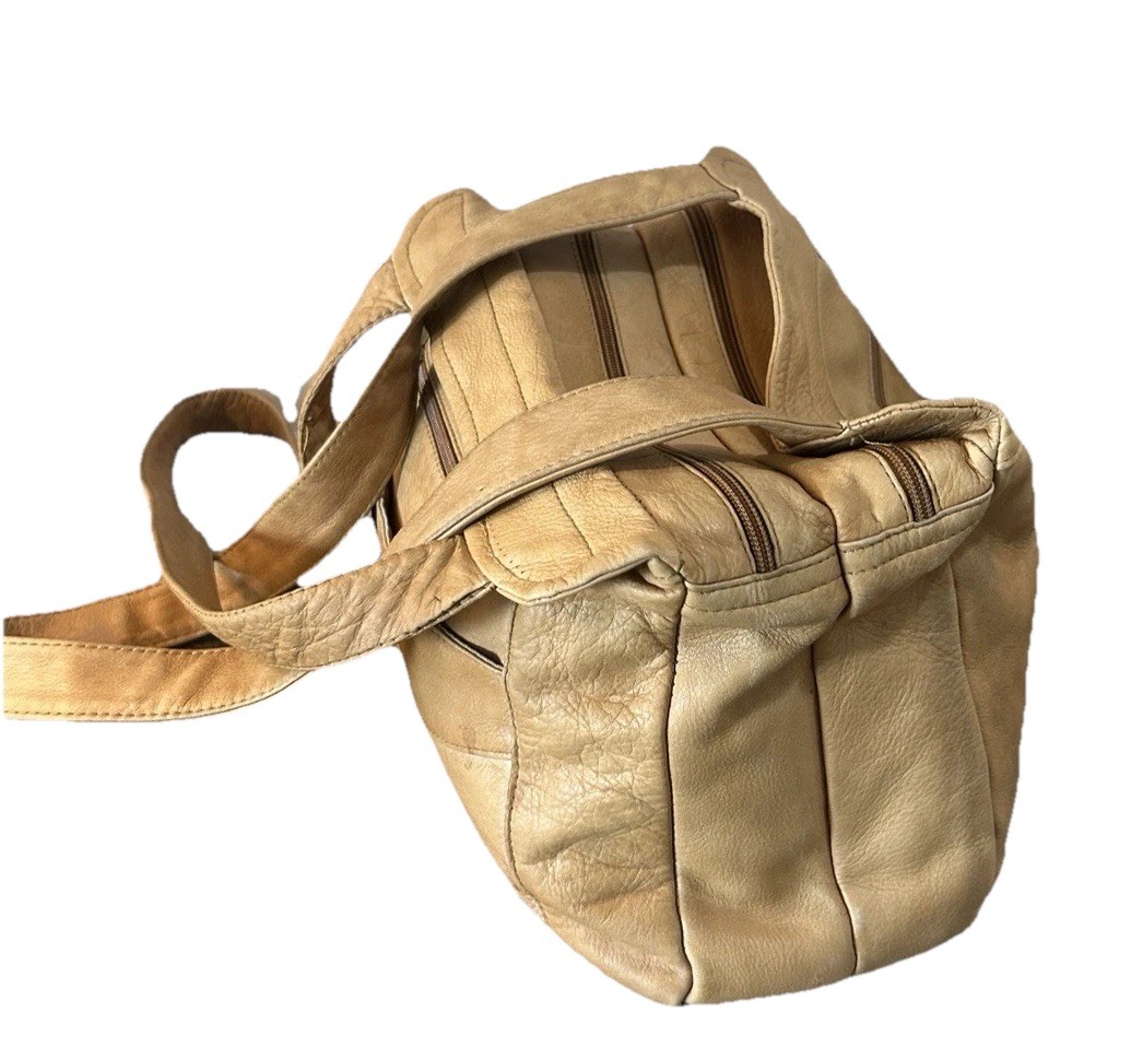 Coronado Leather Concealed Weapon Carry Tan Shoulder Bag 10×7 Inch