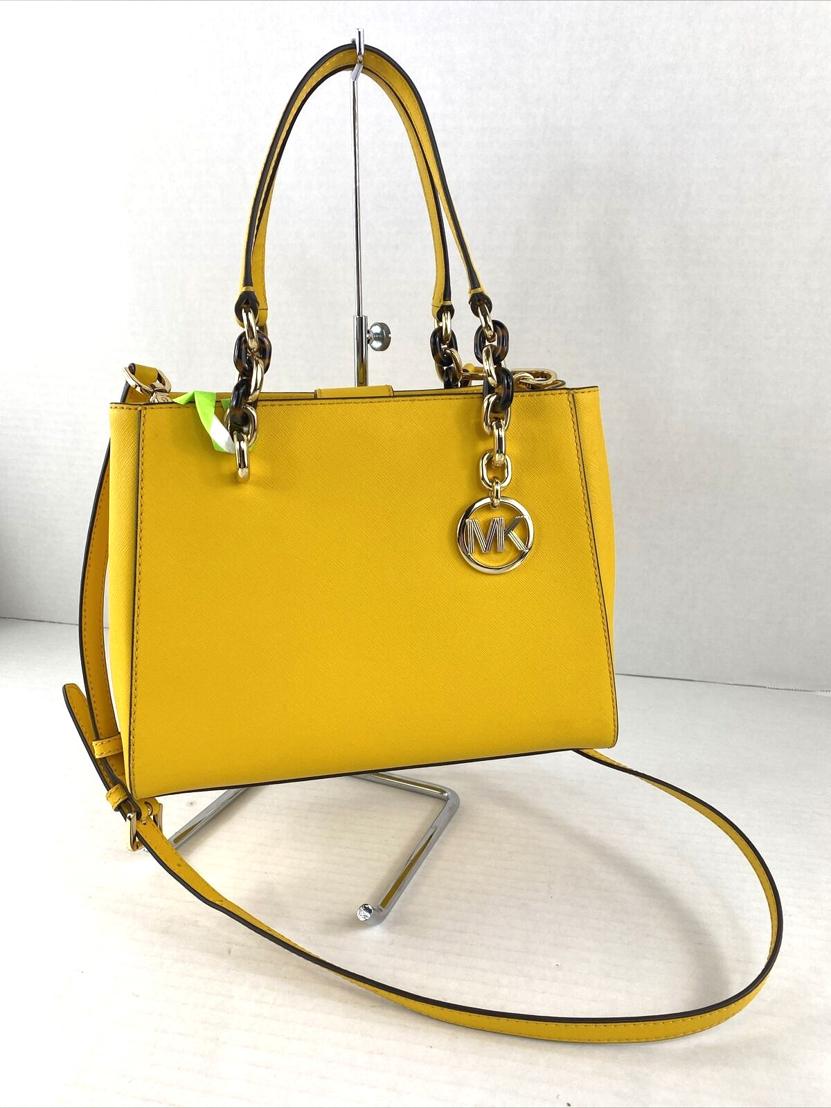 Michael Kors Sofia Medium Tote Bag Yellow Leather Crossbody B2N