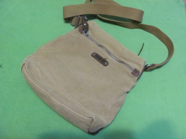 TSD Brand Leather/Canvas Crossbody Messenger Bag About 11″ X 9″ X 3 3/4″
