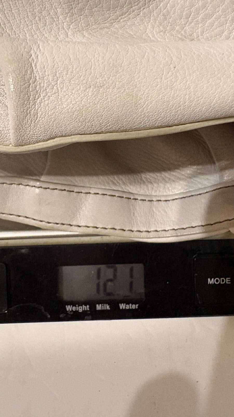 Liz Claiborne small white leather handbag