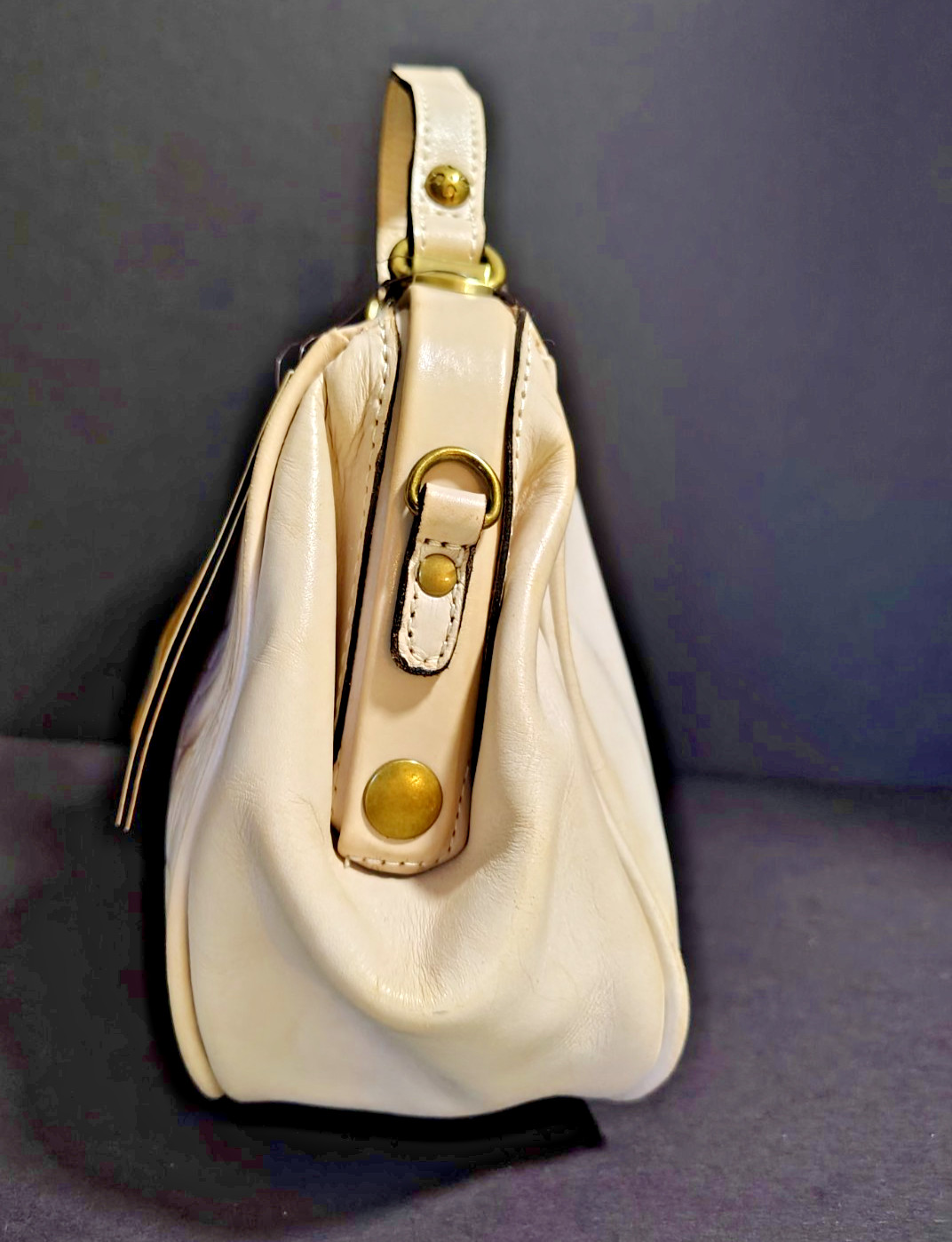 NWT Patricia Nash Gracchi Satchel Chalk White Tooled Leather Bag P384244 MSRP249