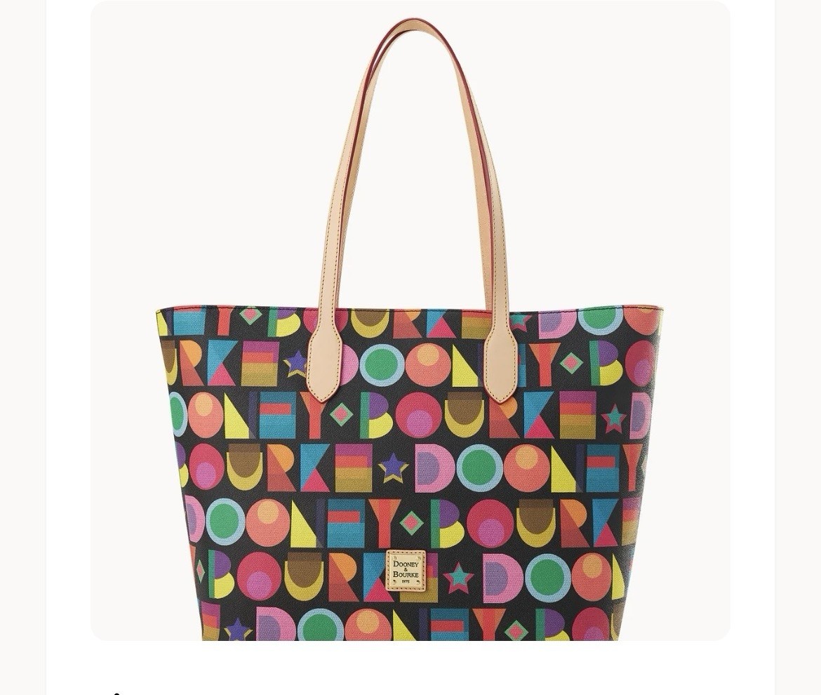 Dooney & Bourke Art Deco Tote With A Front Pocket