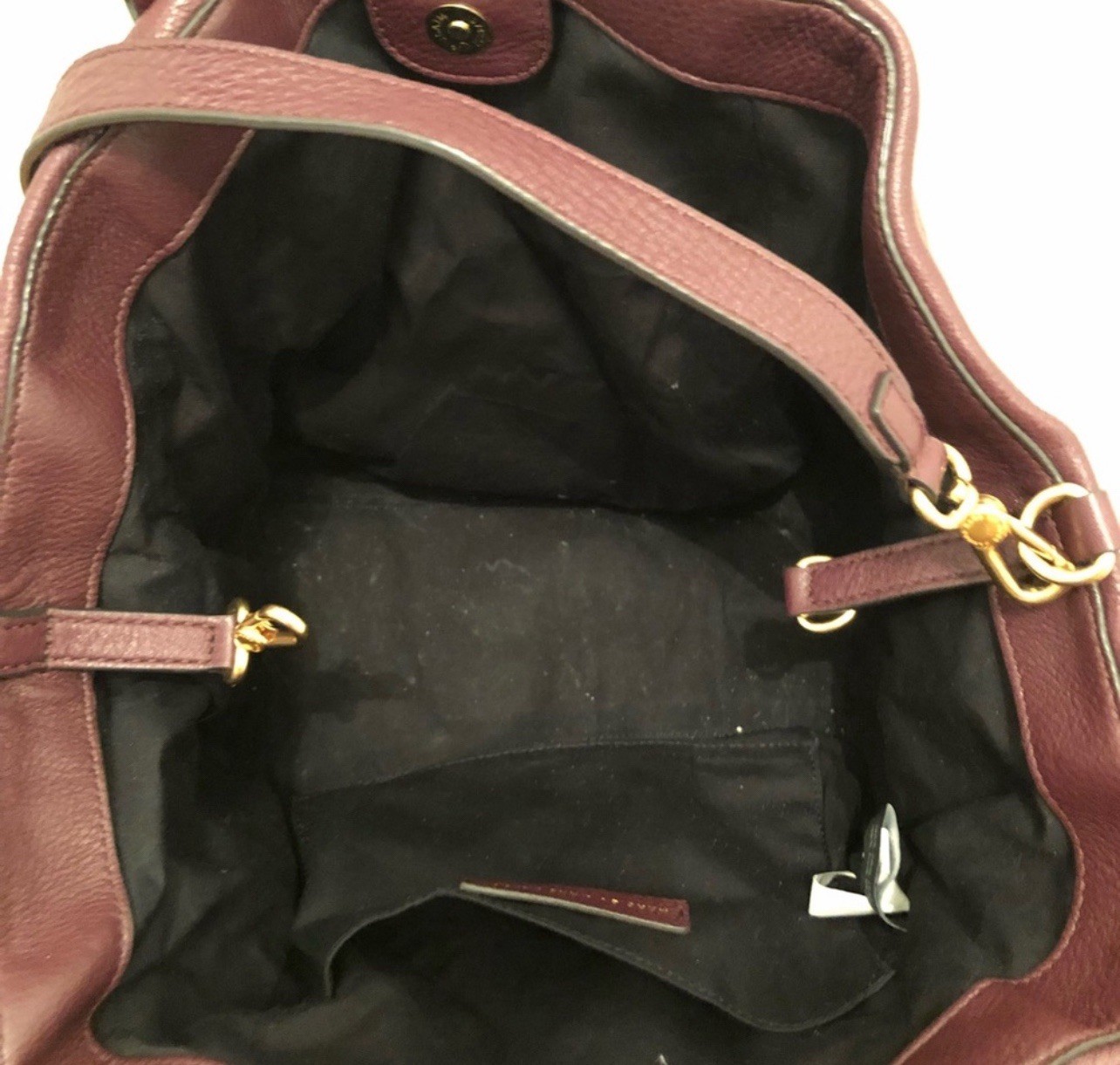Marc By Marc Jacobs Q Fran Leather Satchel Burgundy Handbag Purse