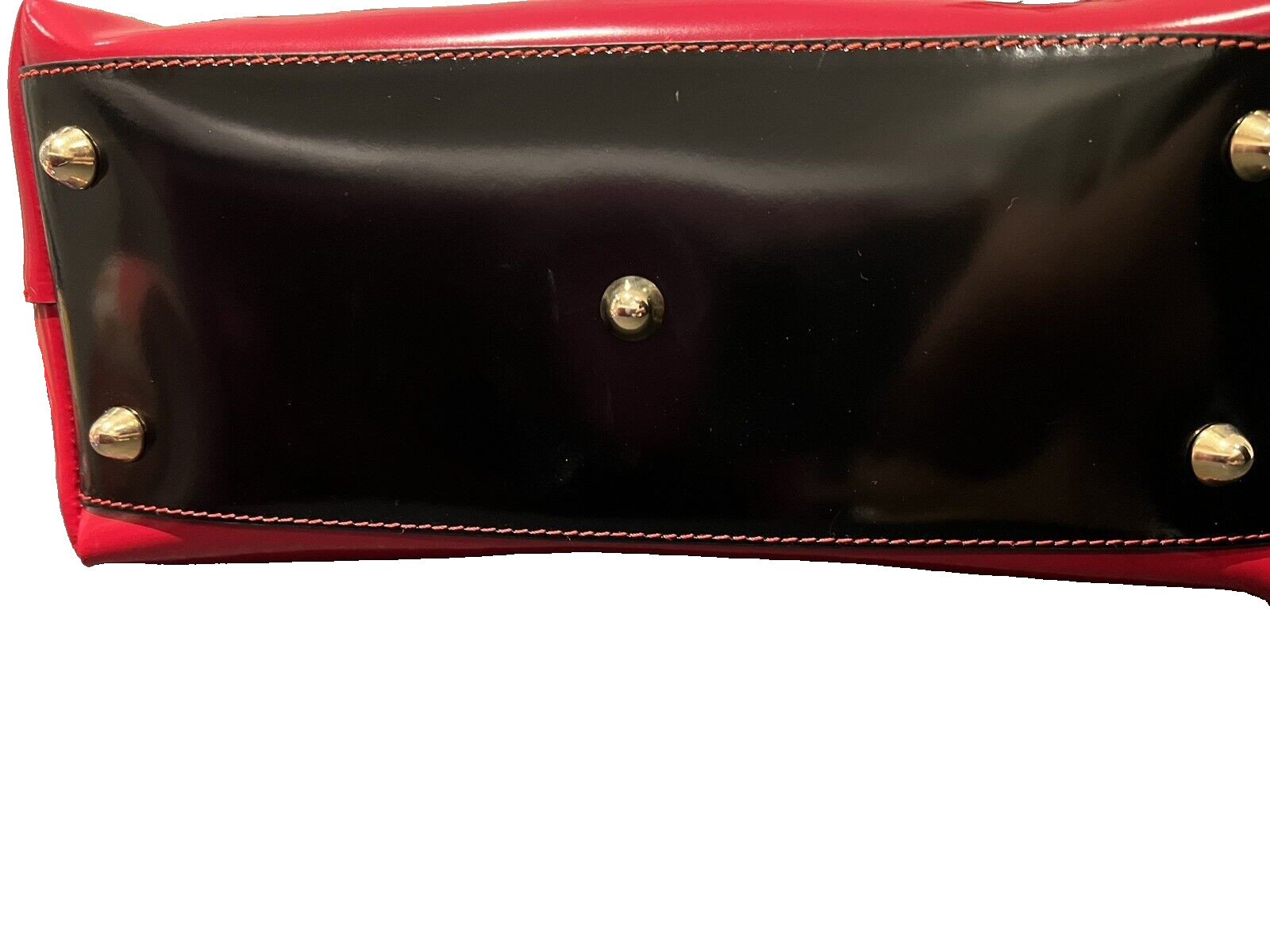 New A BELLUCCI Red/Black Italian Patent Leather w/crossbody strap #231