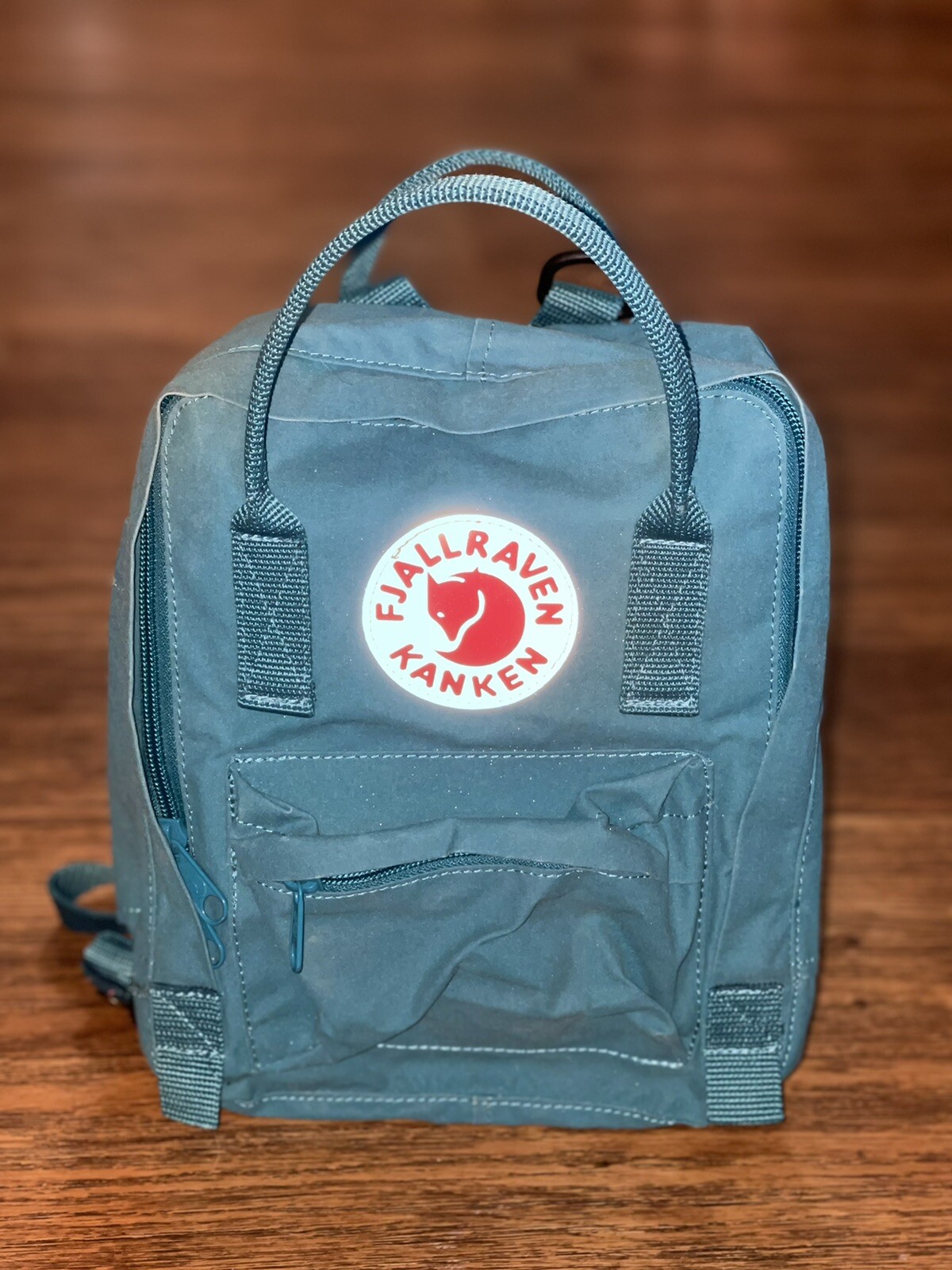 Fjallraven Kanken Mini Backpack Turquoise Waterproof Vinylon-F Fabric Graphite!
