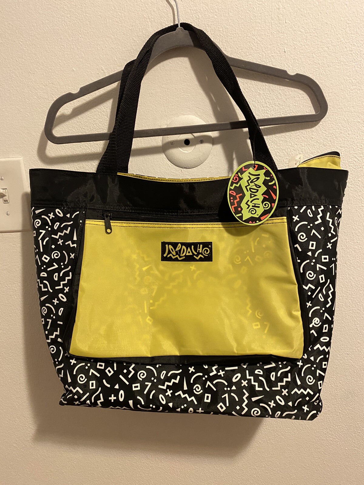 Jordache Tote Bag Neon Yellow Y2K