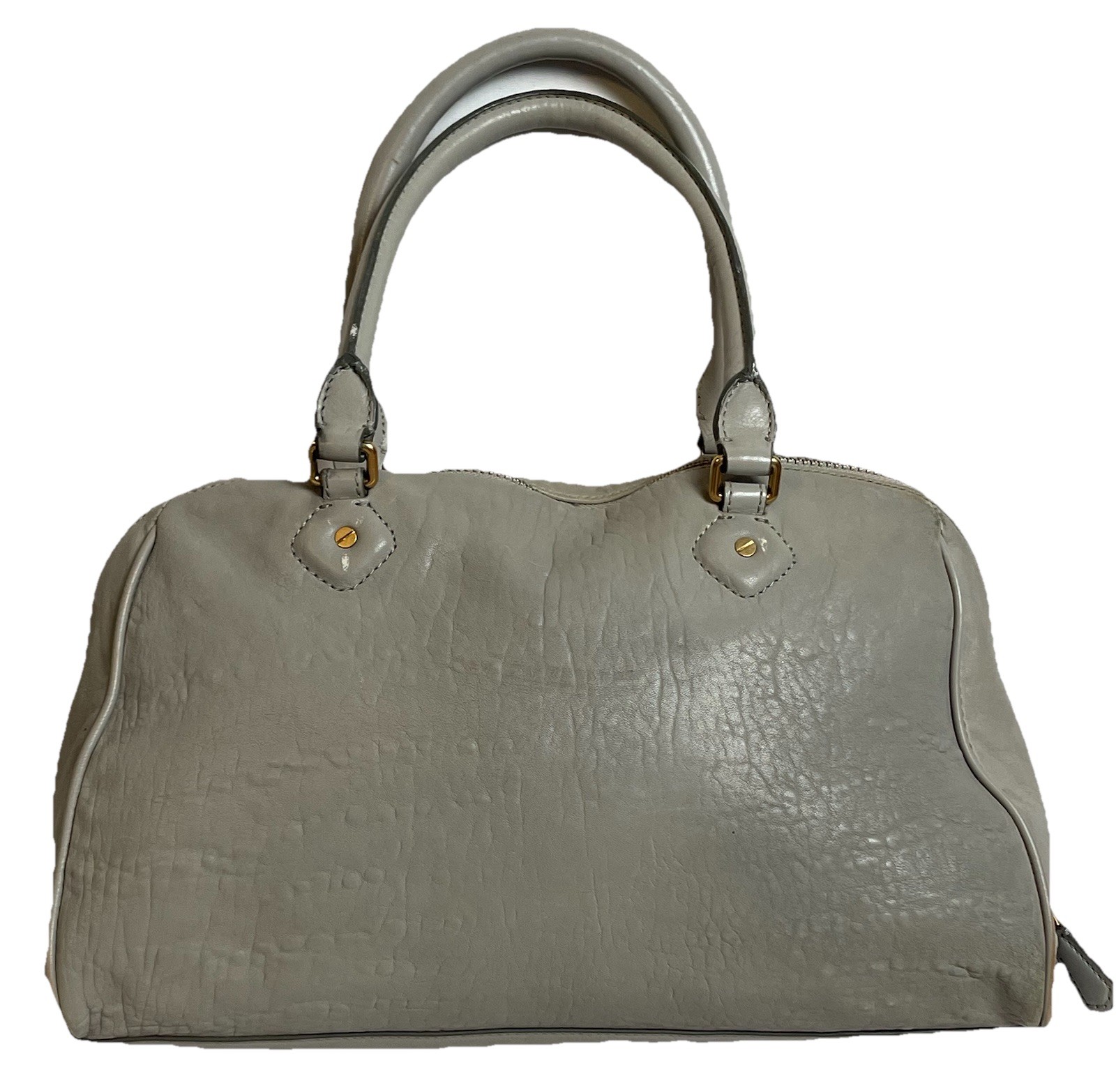 Marc Jacobs Lauren Satchel Crossbody Bag Italian Lamb Leather Expandable Medium
