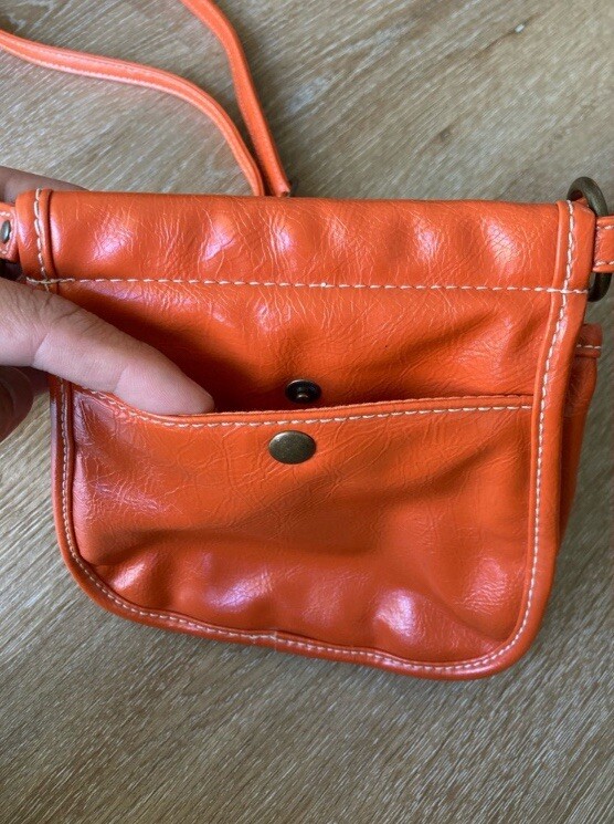 Mark Mini Cross Body Orange Bag Polyester 78% Rayon 22% Good Condition