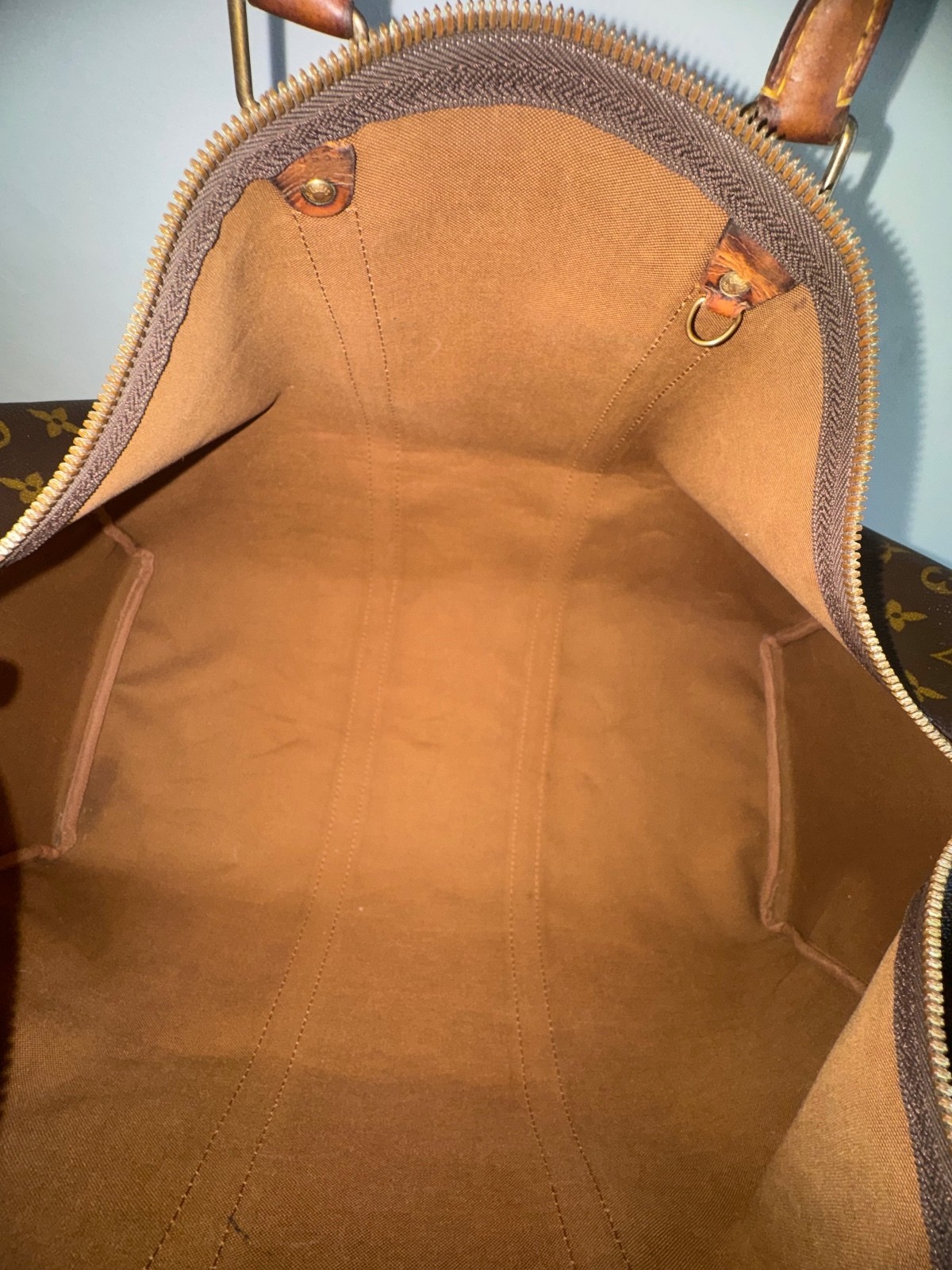 Louis Vuitton Keepall 45 Monogram Canvas Vintage Travel Bag Lock Tag Authentic
