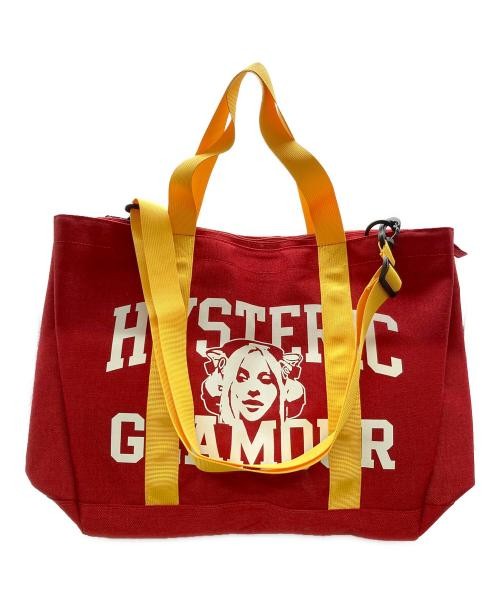 Hysteric Glamour COLLEGE 2WAY Tote Red x Yellow