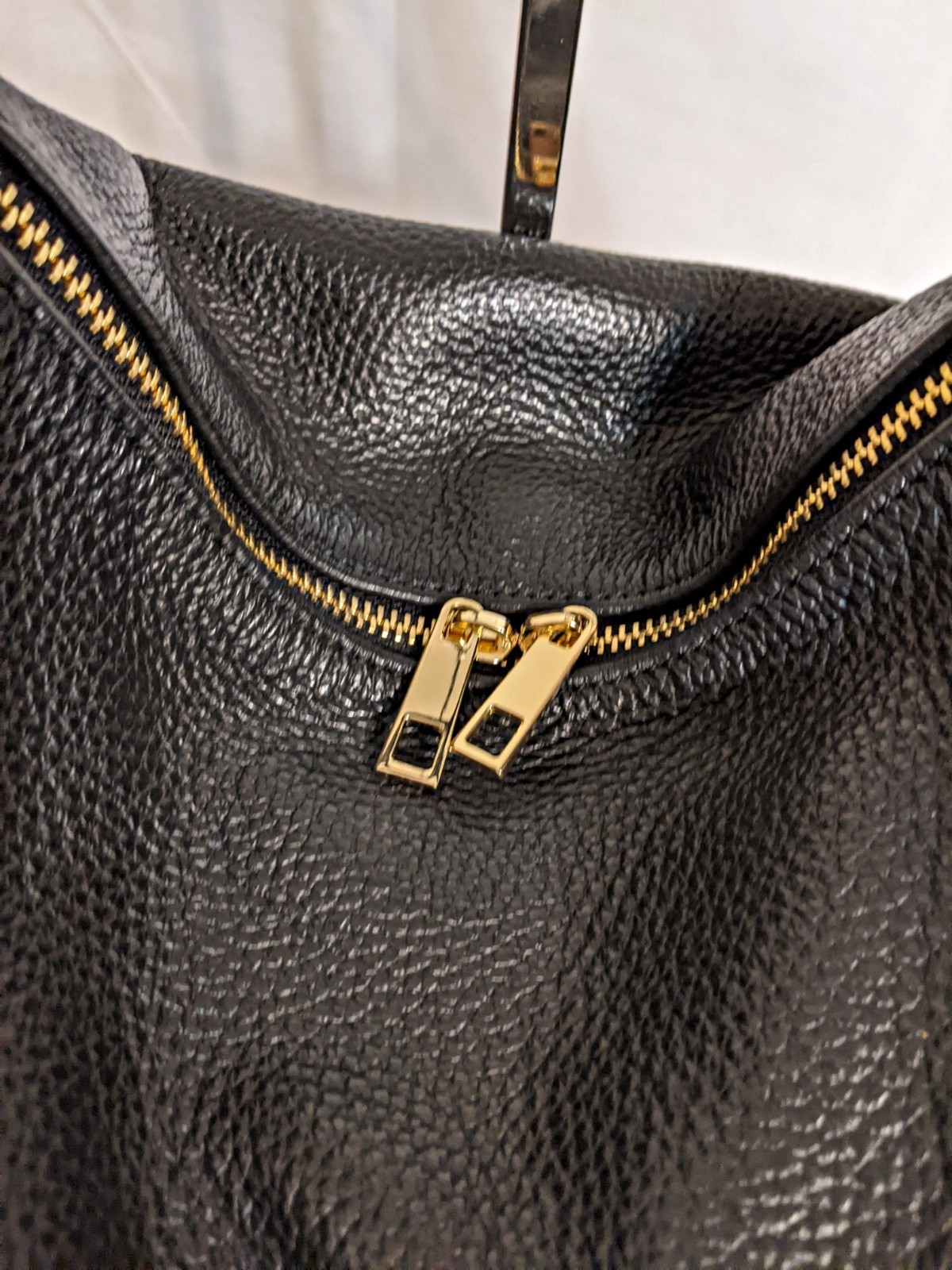 PREMIUM ITALIAN PEBBLED CALF LEATHER LARGE SHOULDER BAG HANDBAG – MADE IN ITALY