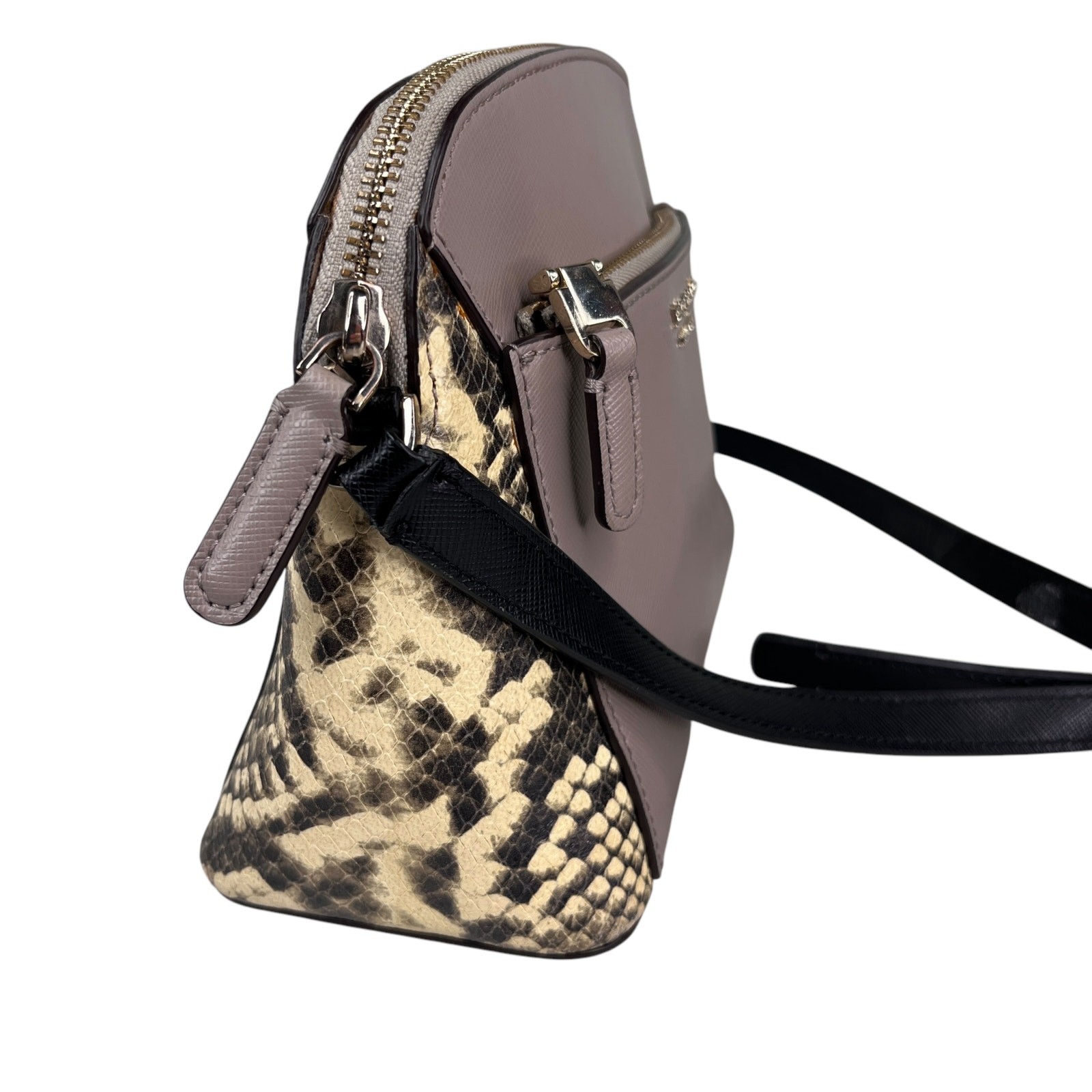 Kate Spade NY Louise Python Embossed Taupe Crossbody Purse