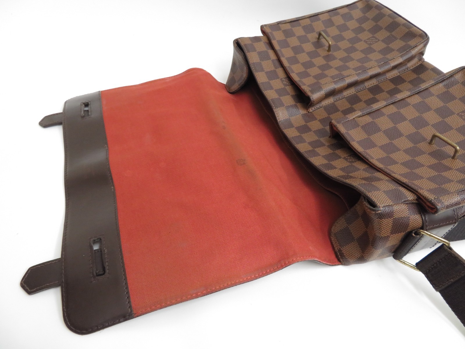 Authentic Louis Vuitton Damier Ebene Broadway Shoulder Bag Crossbody F#45804
