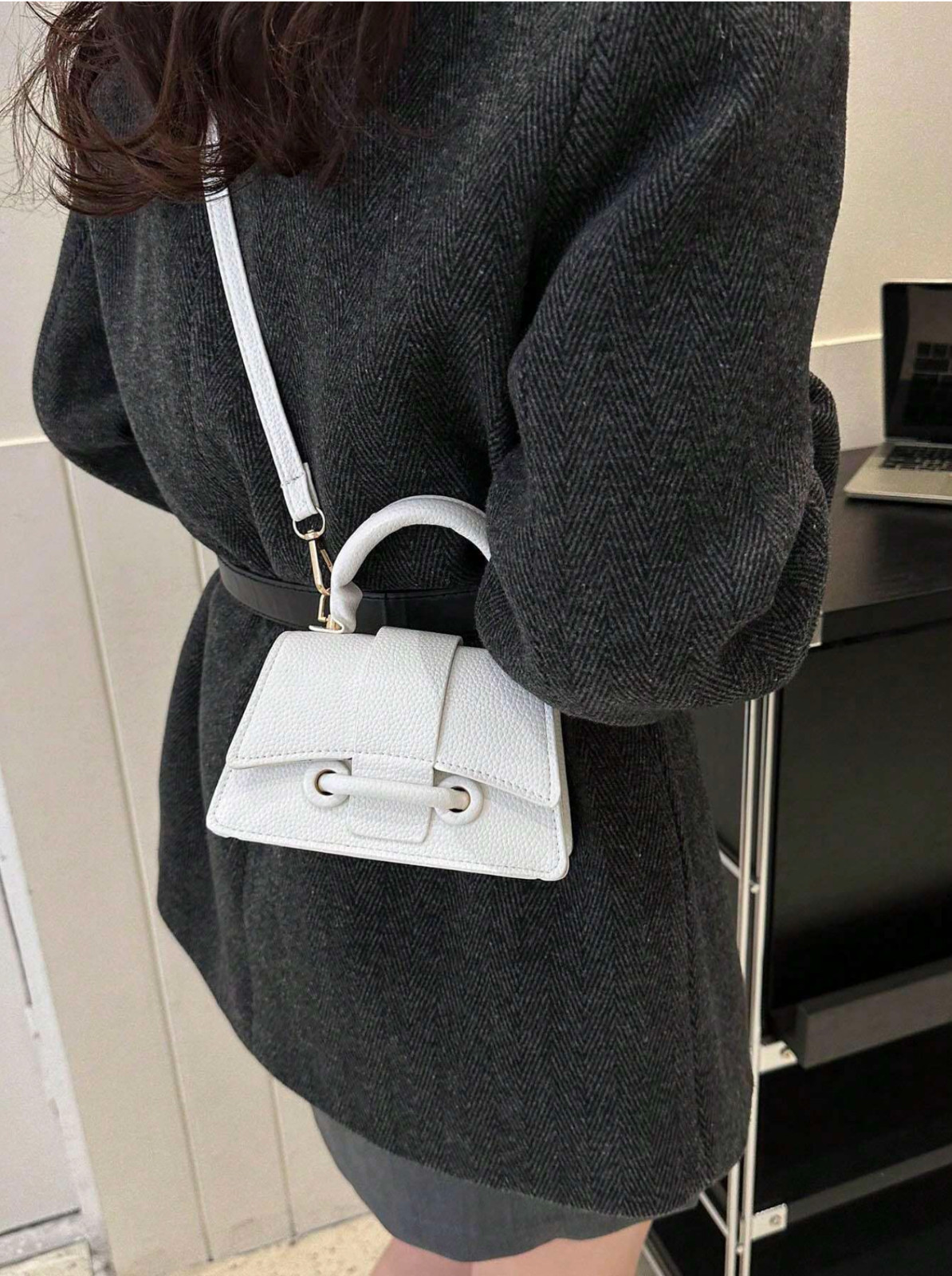 White Crossbody Bag One-Shoulder Handbag