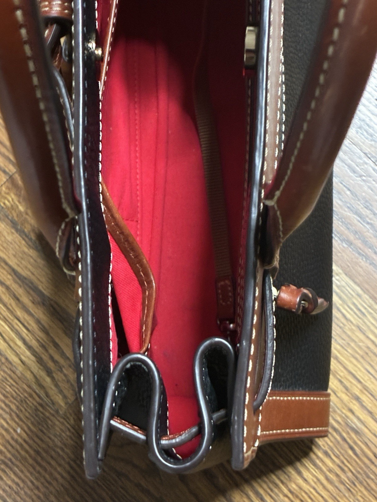 Dooney & Bourke Ariel Satchel – Black with Brown trim