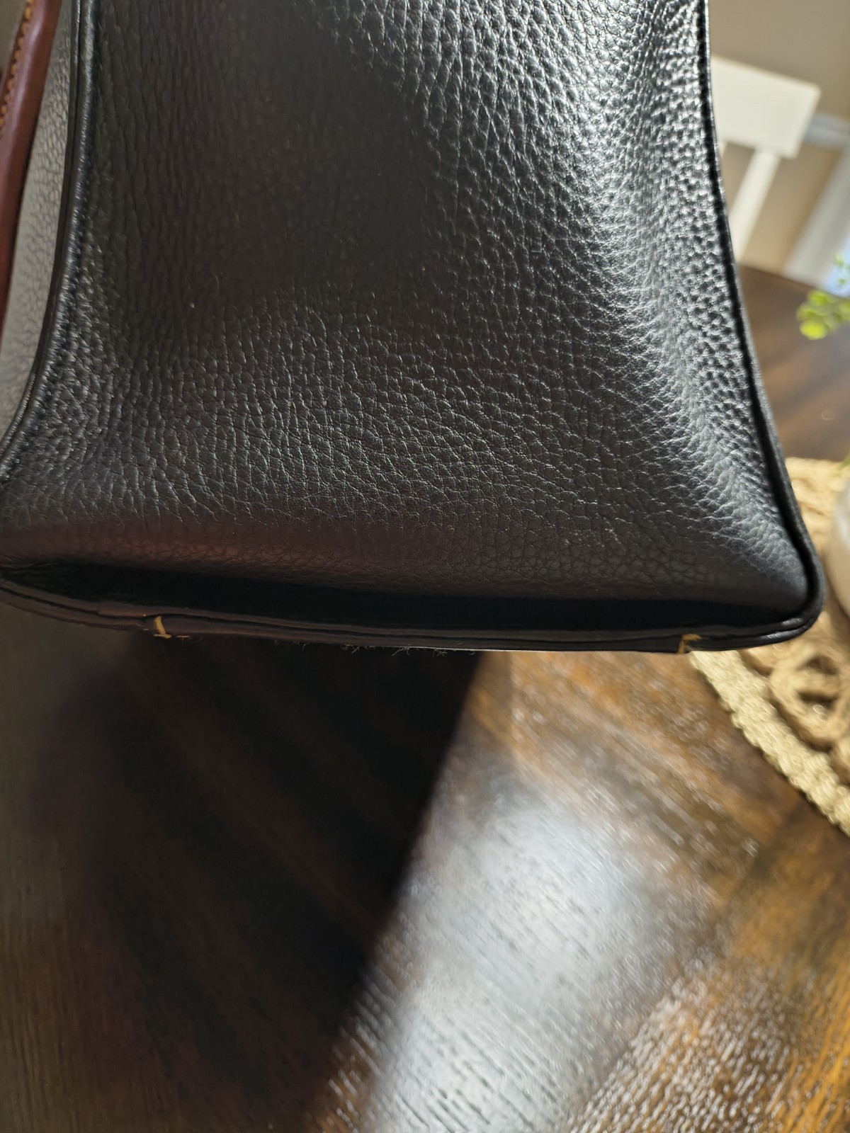 Dooney & Bourke Peeble Grain Collection Purse Black Brown Handle Doesn’t Have…
