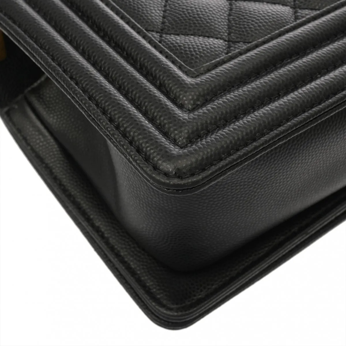 Chanel cm A67085 Shoulder Bag Grained Calfskin Black #WB638