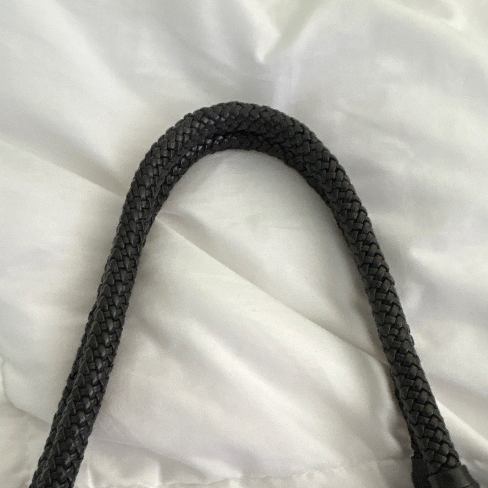 Tory Burch Black Pebbled Tote Bag Double Handles Tassel Logo Dust Bag